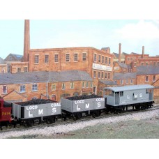 HORNBY LMS GOODS TRAIN  Comprised of: TWO LMS Coal Wagons with Real Coal Loads Added and an LMS Brake Van